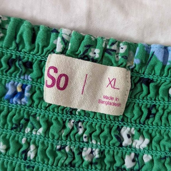 Women's Green Floral Spring Summer Dress Large/X- Large - Picture 2 of 3